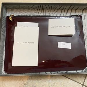 NWT Authentic Alexander McQueen Envelope Purse Clutch